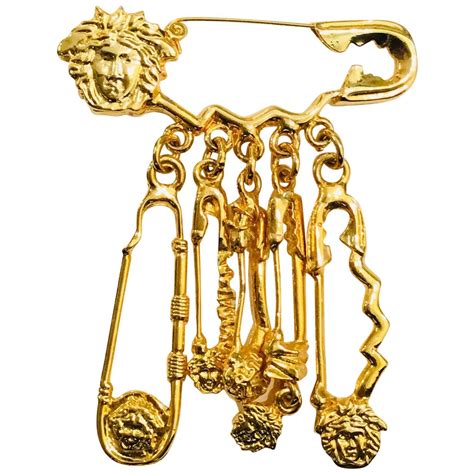 versace pin brooch|versace safety pin brooch.